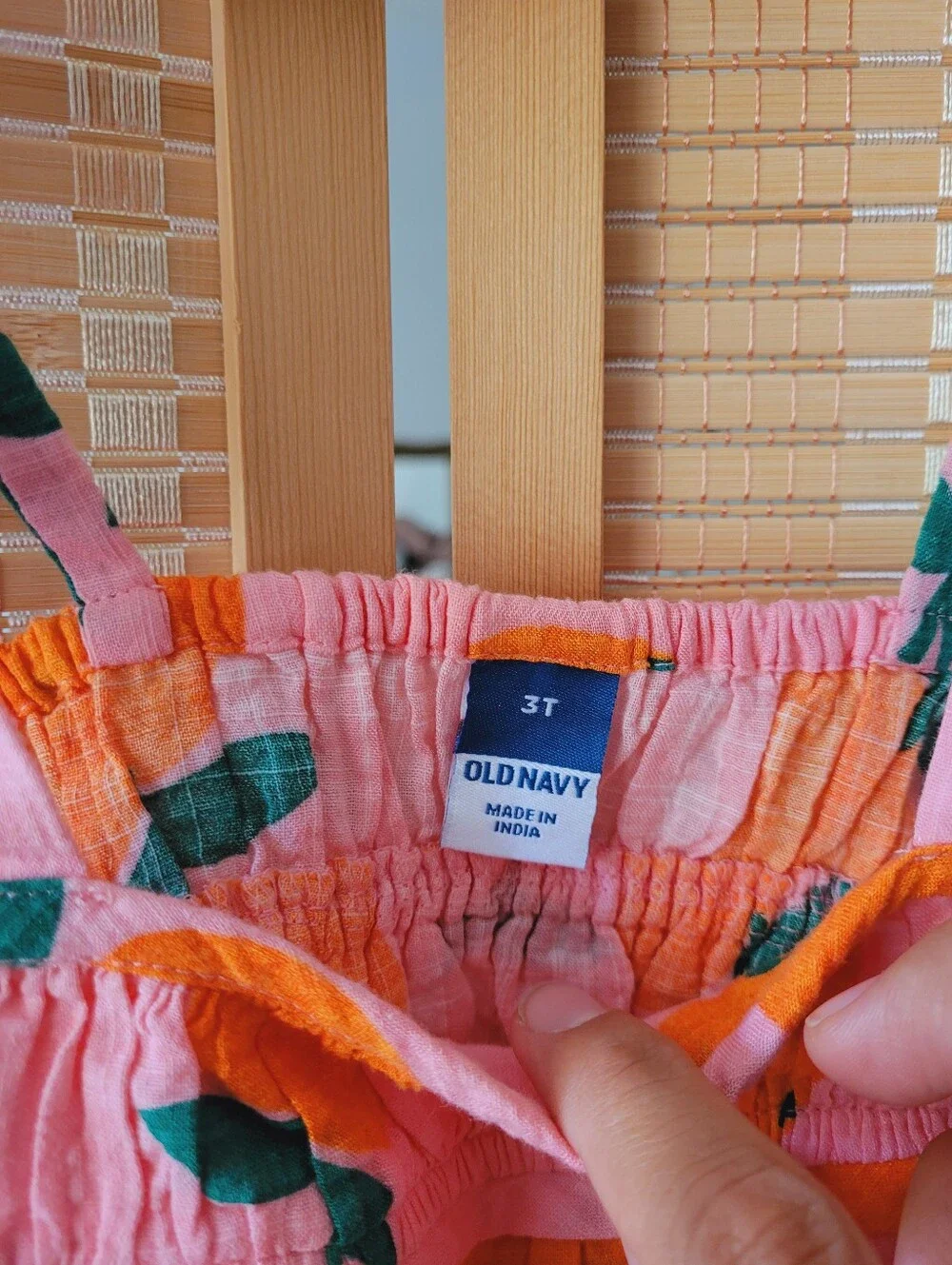Old Navy Pink Fruit-Print Tie-Strap Camisole